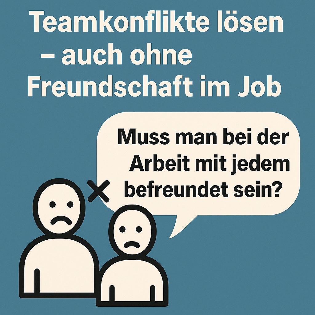 Muss man bei der Arbeit mit jedem befreundet sein? Warum Teamkonflikte keine Freundschaft brauchen – und was wirklich zählt.