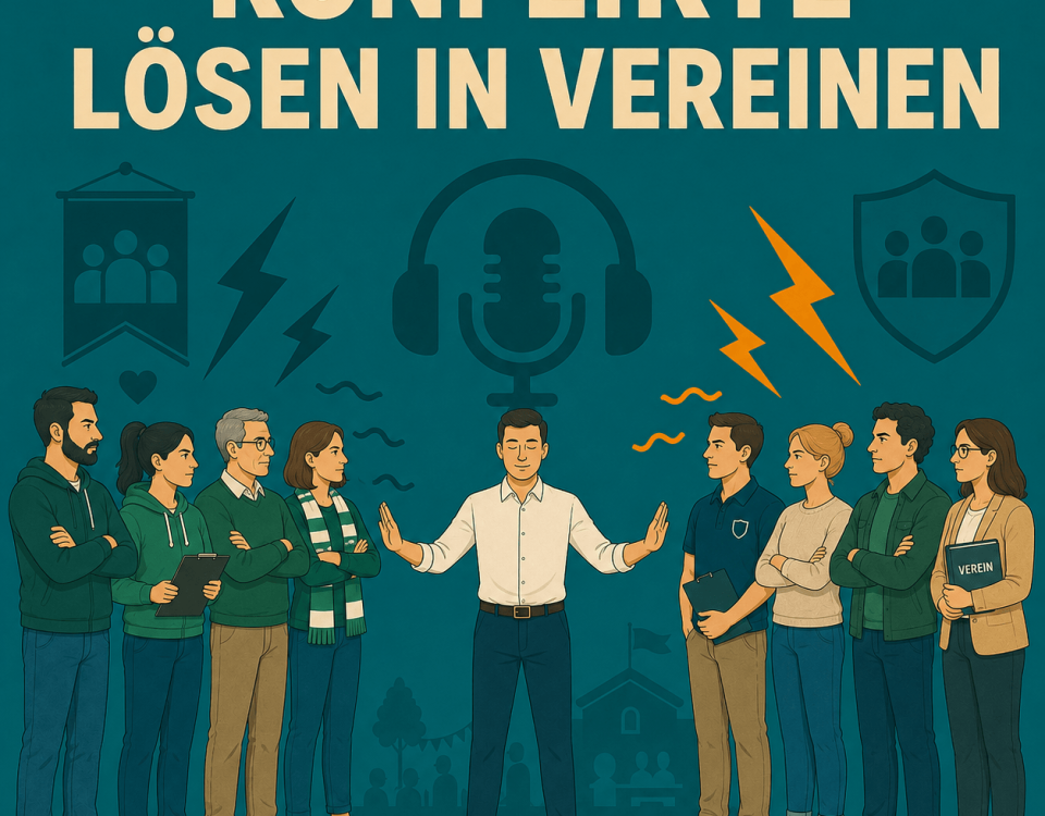 In dieser Folge erfahren Sie, wie ein zerstrittenes Team im Verein den Konflikt hinter sich lässt und wieder arbeitsfähig wird.