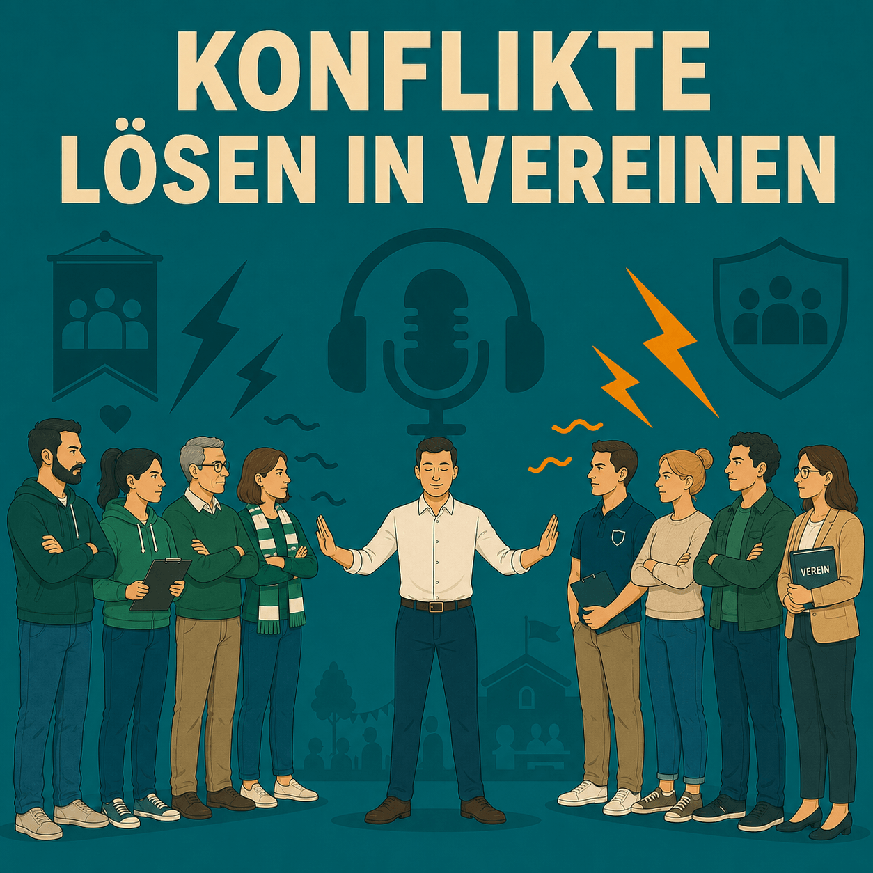 In dieser Folge erfahren Sie, wie ein zerstrittenes Team im Verein den Konflikt hinter sich lässt und wieder arbeitsfähig wird.
